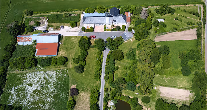 Le corps de ferme de Bel-Air, à Prée-d'Anjou.